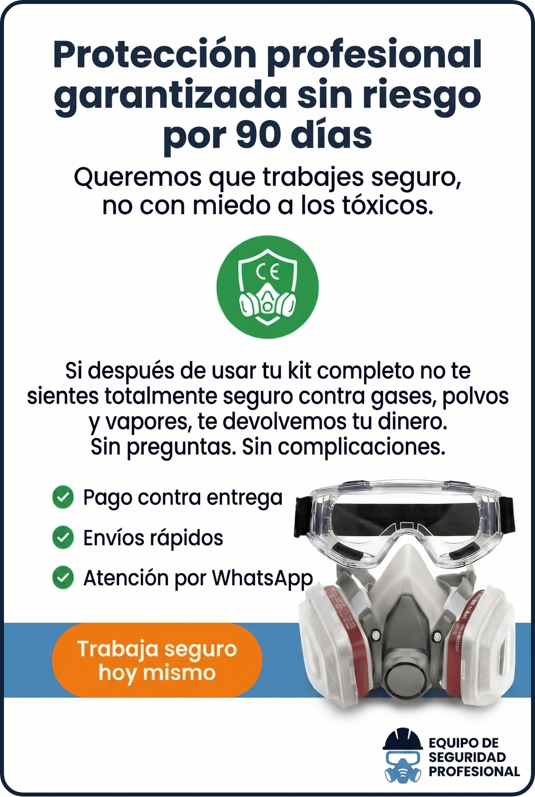 Kit Respirador 6200 + (Gafas protectoras)
