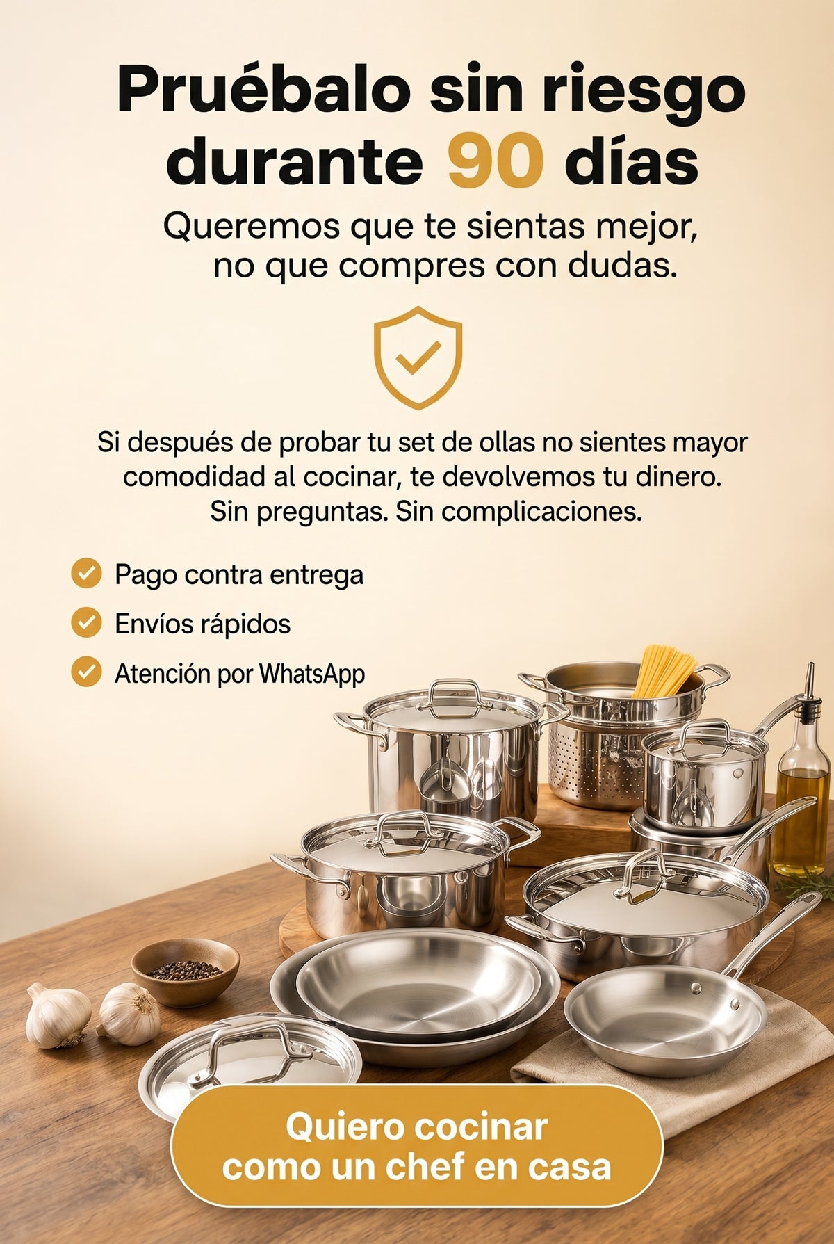OLLAS DE ACERO INOXIDABLE