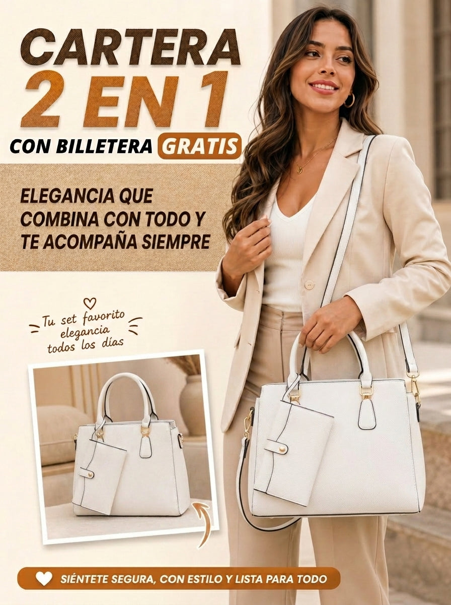 CARTERA 2 EN 1 CON BILLETERA GRATIS