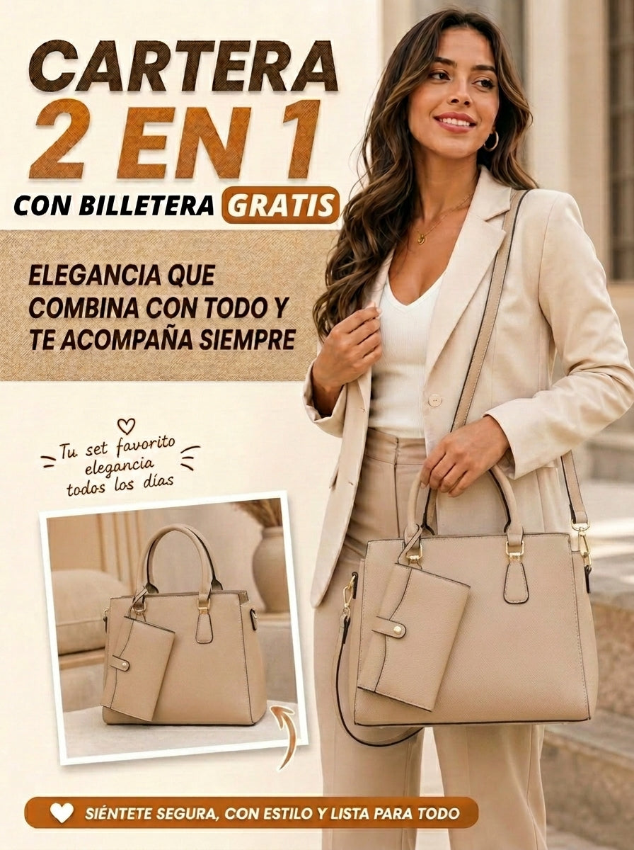 CARTERA 2 EN 1 CON BILLETERA GRATIS
