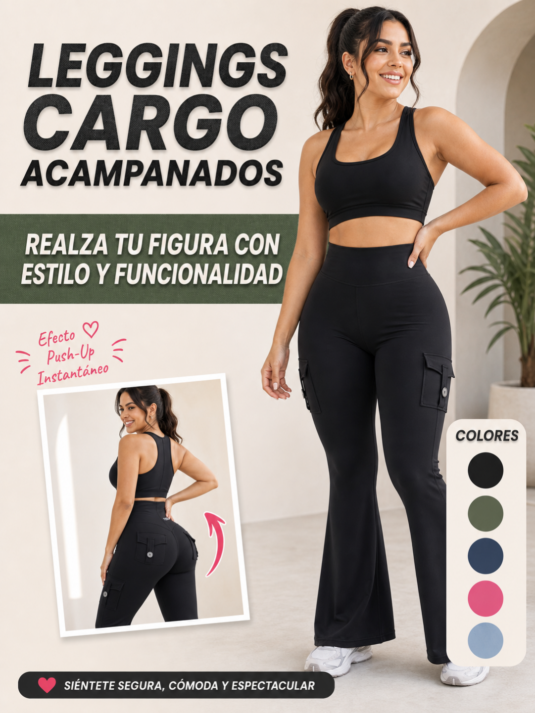 LEGGINGS CARGO ACAMPANADOS