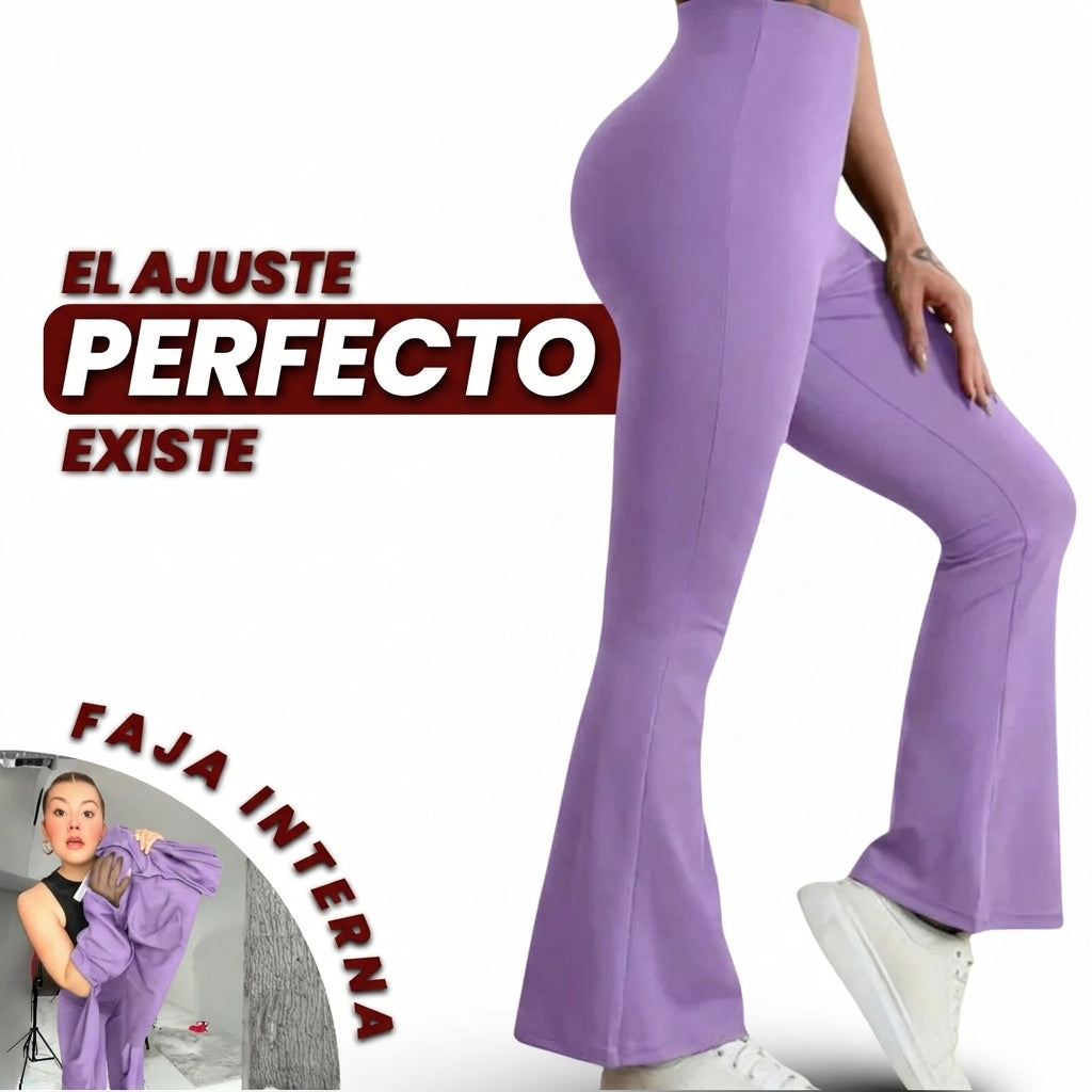 LEGGINGS ACAMPANADOS CON FAJA INTERNA ALTA
