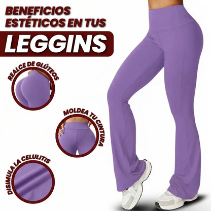 LEGGINGS ACAMPANADOS CON FAJA INTERNA ALTA