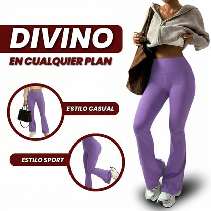 LEGGINGS ACAMPANADOS CON FAJA INTERNA ALTA