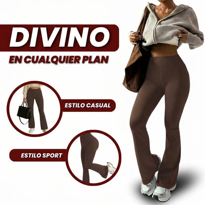 LEGGINGS ACAMPANADOS CON FAJA INTERNA ALTA