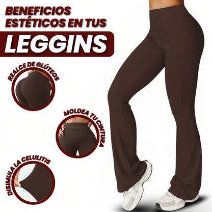 LEGGINGS ACAMPANADOS CON FAJA INTERNA ALTA