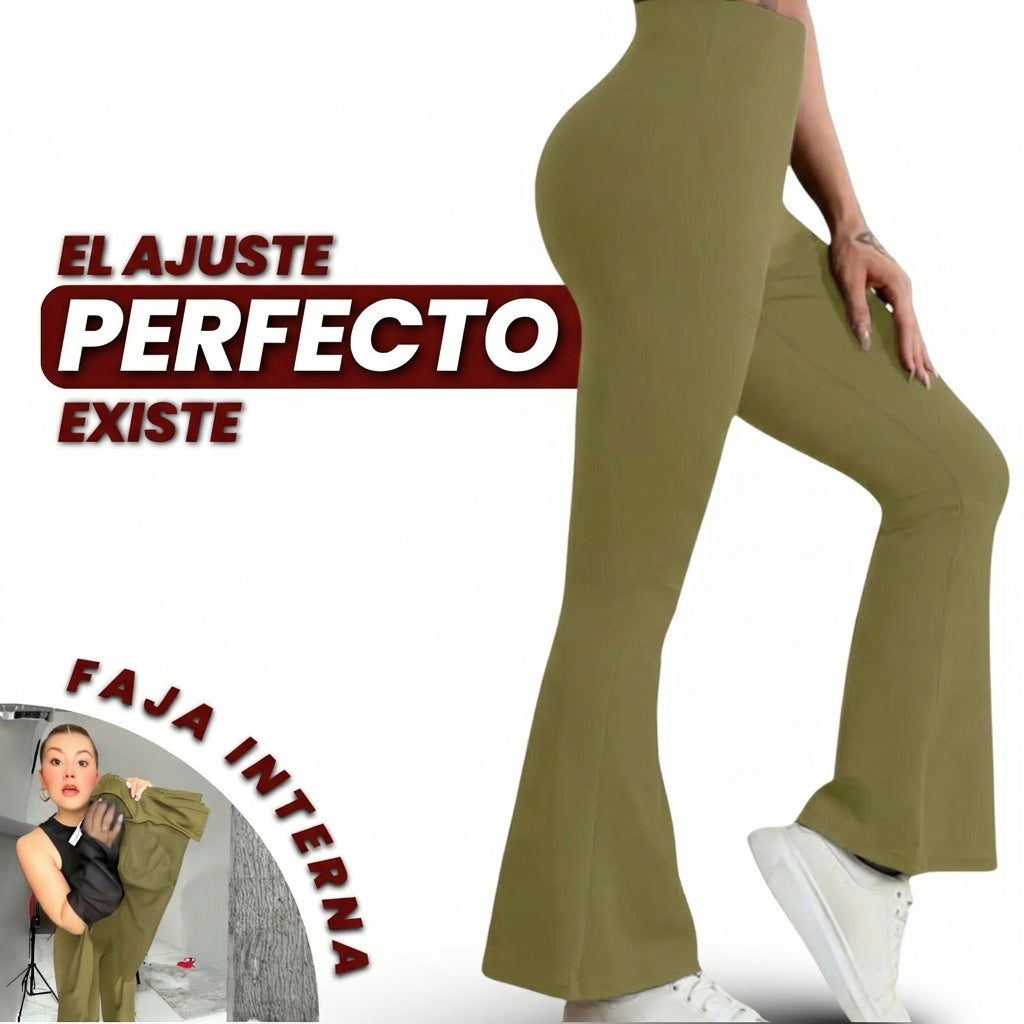 LEGGINGS ACAMPANADOS CON FAJA INTERNA ALTA