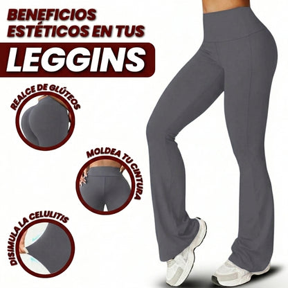 LEGGINGS ACAMPANADOS CON FAJA INTERNA ALTA