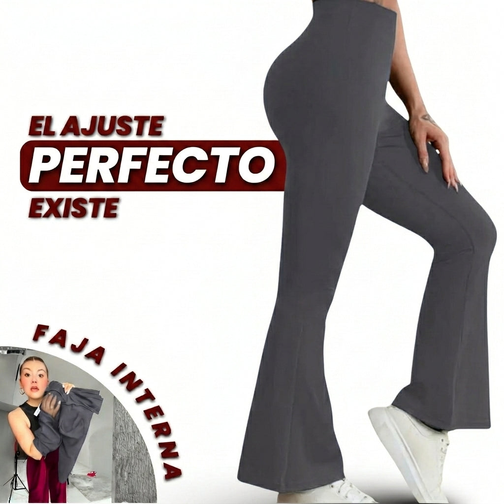 LEGGINGS ACAMPANADOS CON FAJA INTERNA ALTA