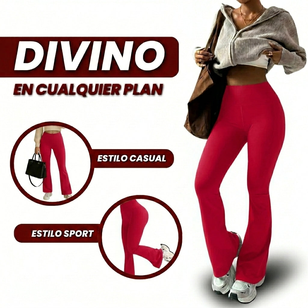 LEGGINGS ACAMPANADOS CON FAJA INTERNA ALTA