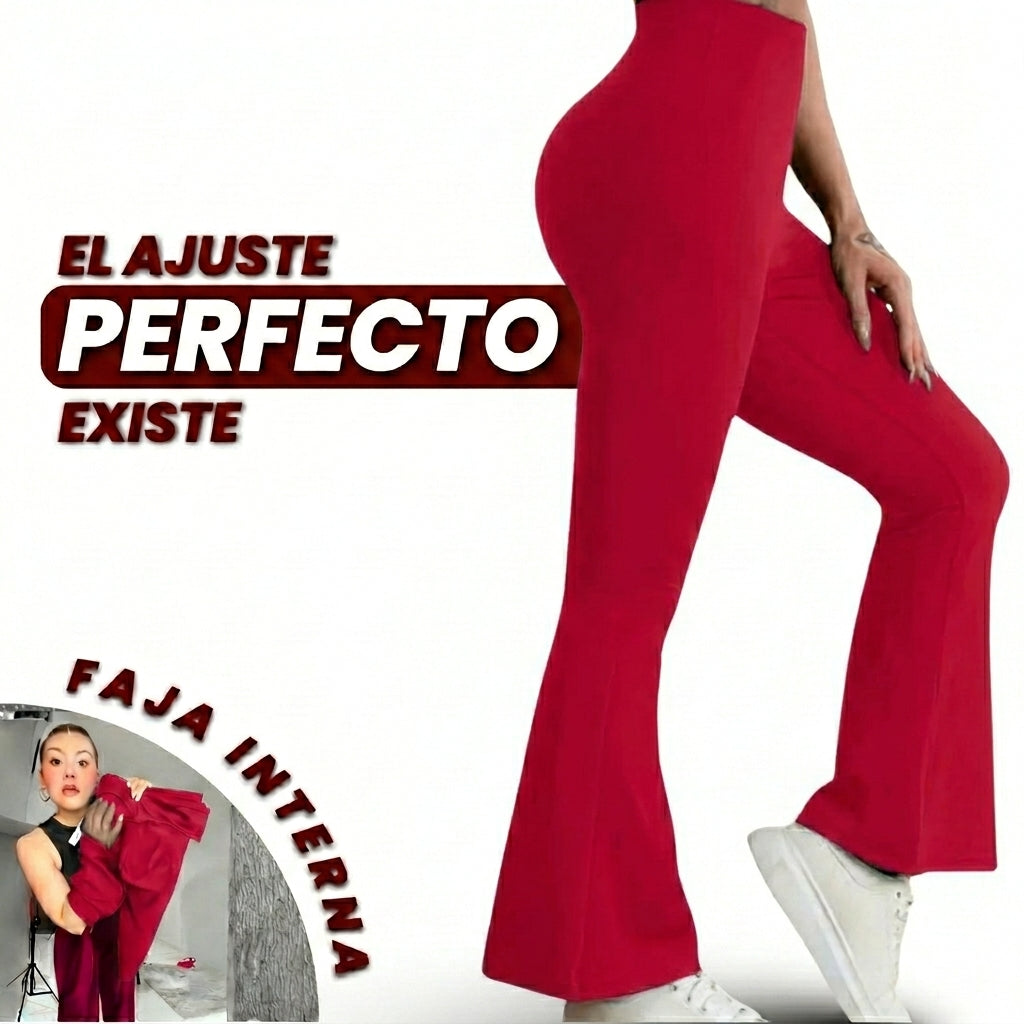 LEGGINGS ACAMPANADOS CON FAJA INTERNA ALTA