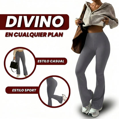 LEGGINGS ACAMPANADOS CON FAJA INTERNA ALTA