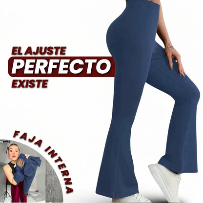 LEGGINGS ACAMPANADOS CON FAJA INTERNA ALTA