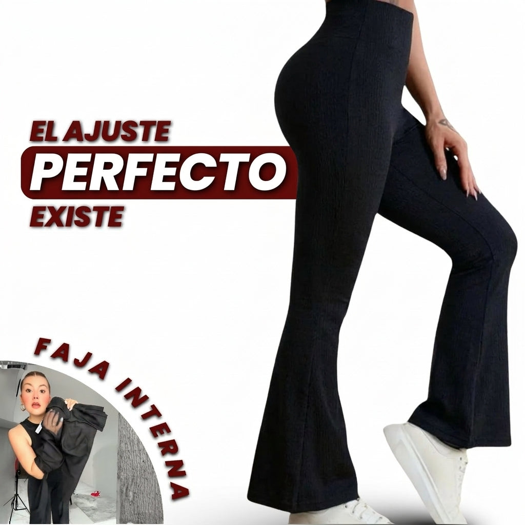 LEGGINGS ACAMPANADOS CON FAJA INTERNA ALTA