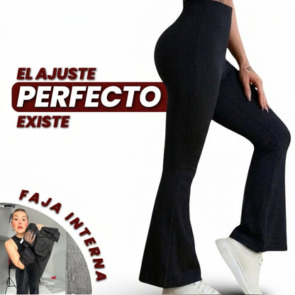 LEGGINGS ACAMPANADOS CON FAJA INTERNA ALTA