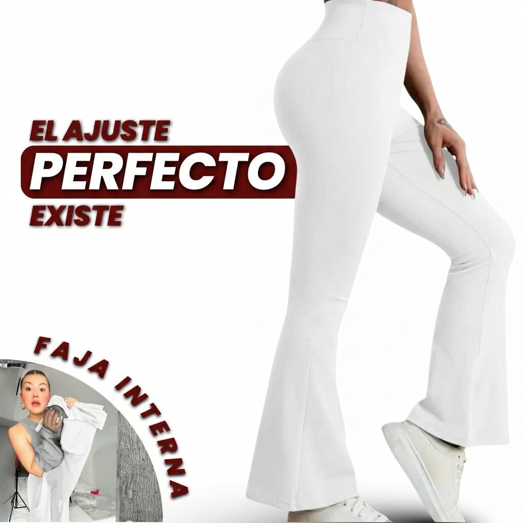LEGGINGS ACAMPANADOS CON FAJA INTERNA ALTA