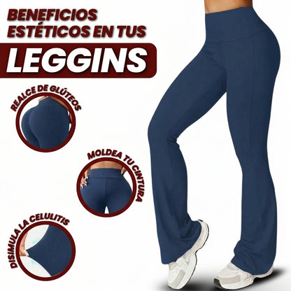 LEGGINGS ACAMPANADOS CON FAJA INTERNA ALTA