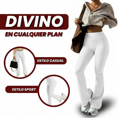 LEGGINGS ACAMPANADOS CON FAJA INTERNA ALTA