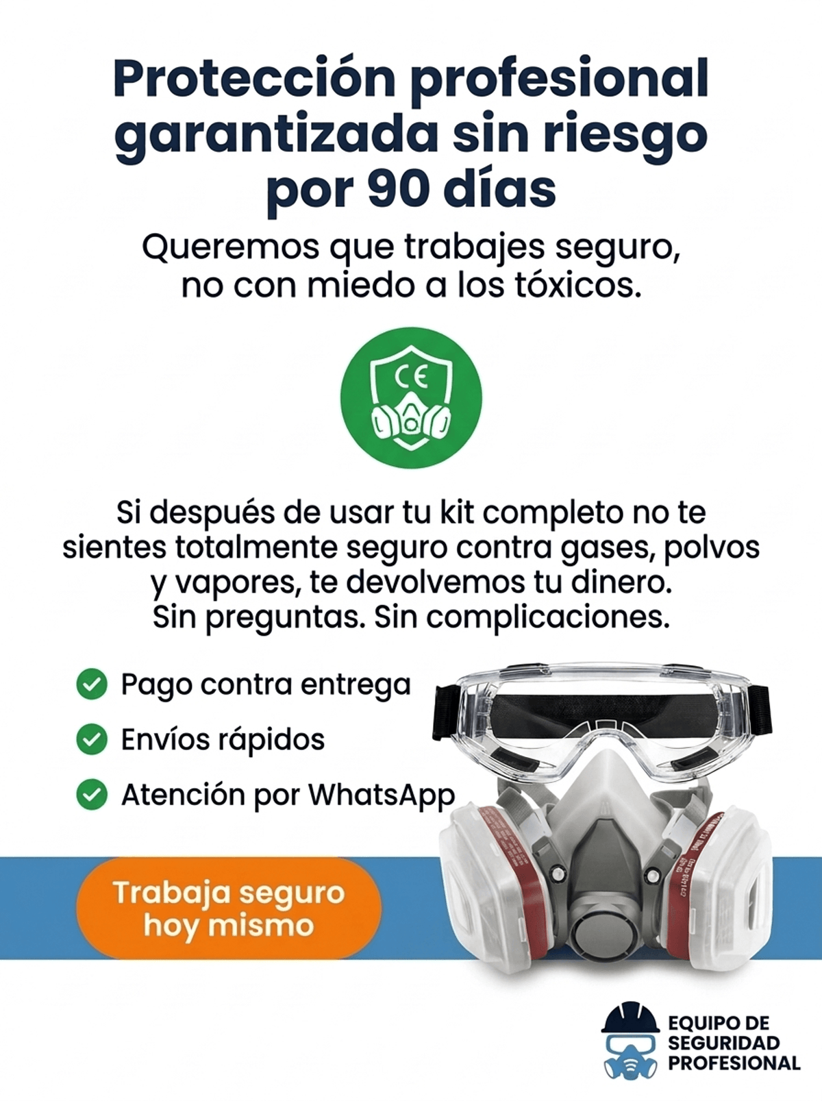 Kit Respirador 6200 + (Gafas protectoras)