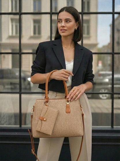 BOLSO DE MANO 2 EN 1 CON BILLETERA GRATIS