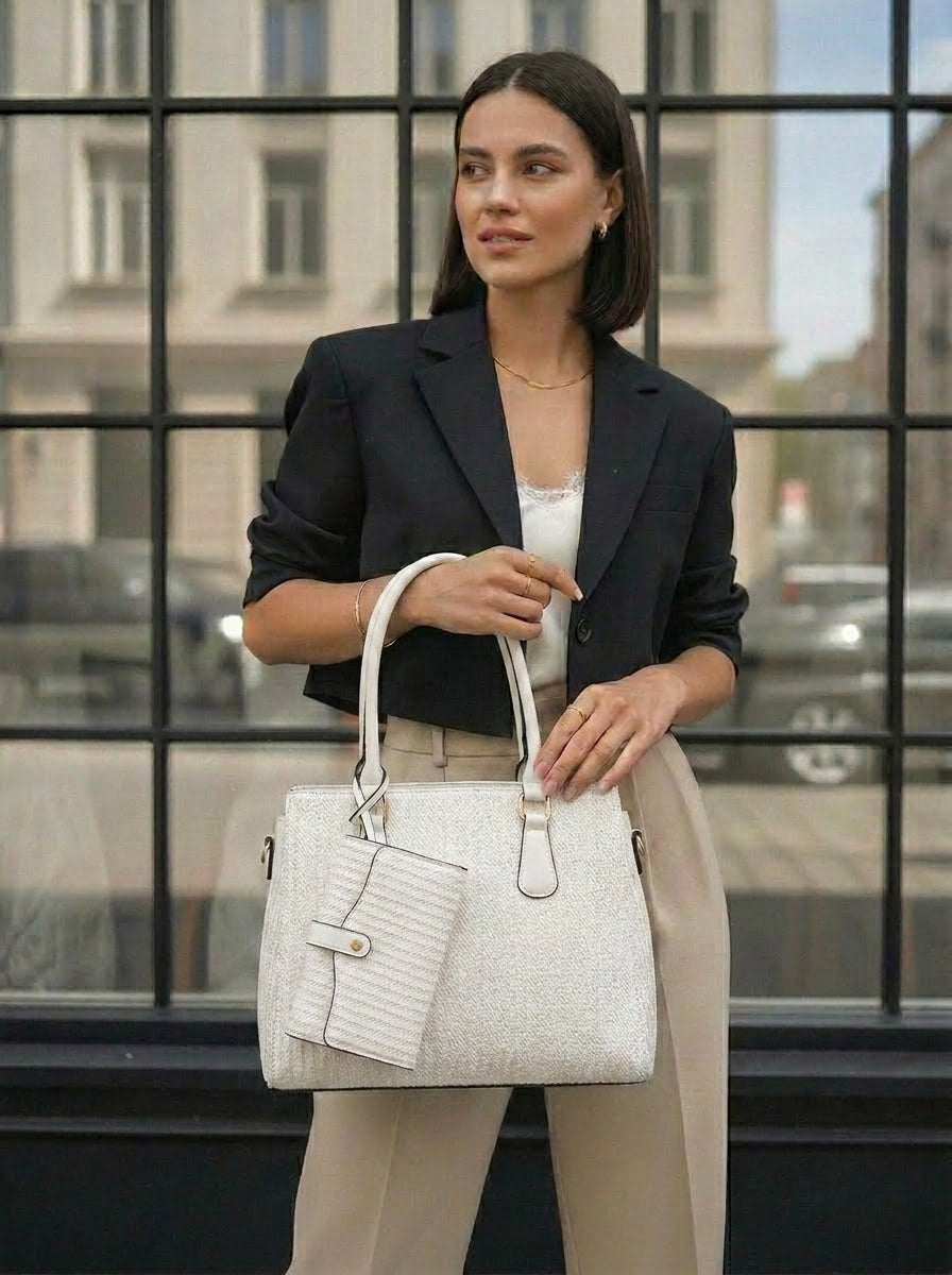 BOLSO DE MANO 2 EN 1 CON BILLETERA GRATIS