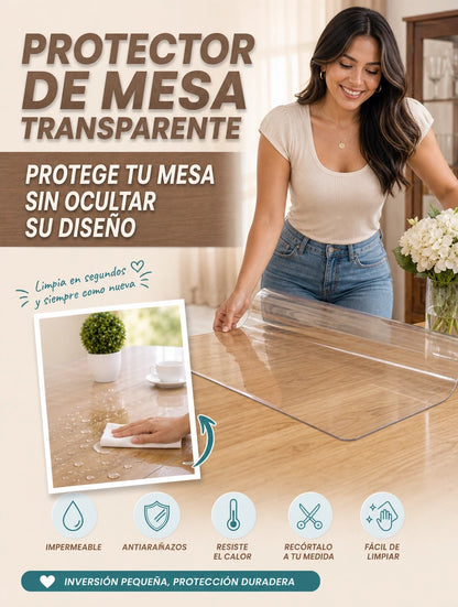 PROTECTOR DE MESA TRANSPARENTE