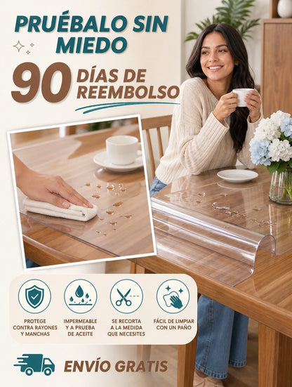 PROTECTOR DE MESA TRANSPARENTE