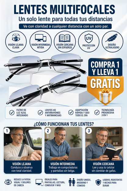 LENTES MULTIFOCALES I Compra 1 Y Recibe 1 GRATIS