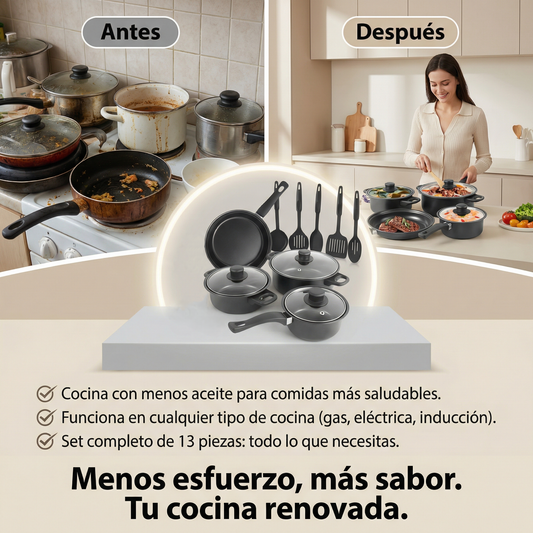 SET DE OLLAS DE 13 PIEZAS